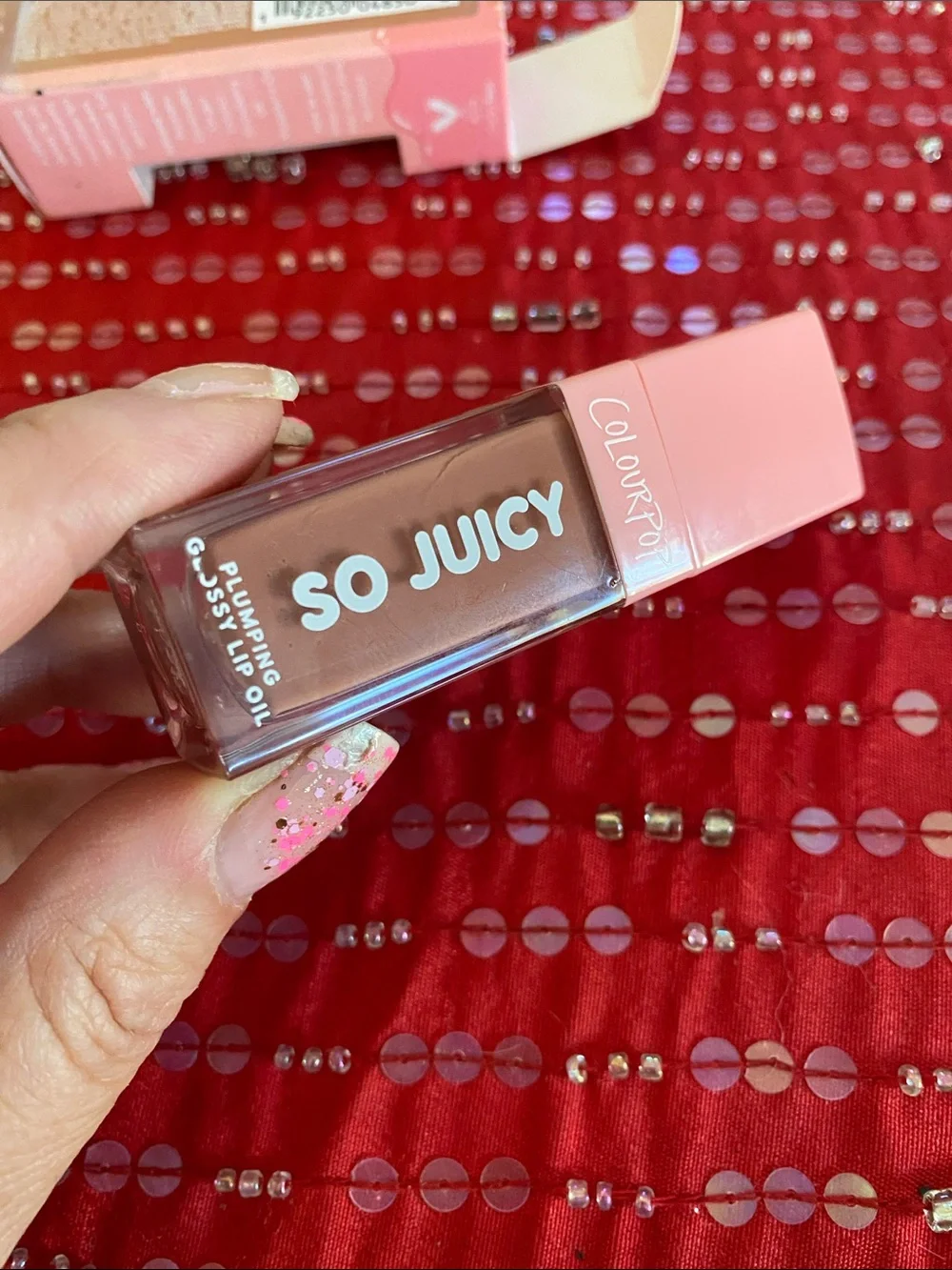 Plumbing Glossy Lip Oil in Its a Date New In Box Not Returnable